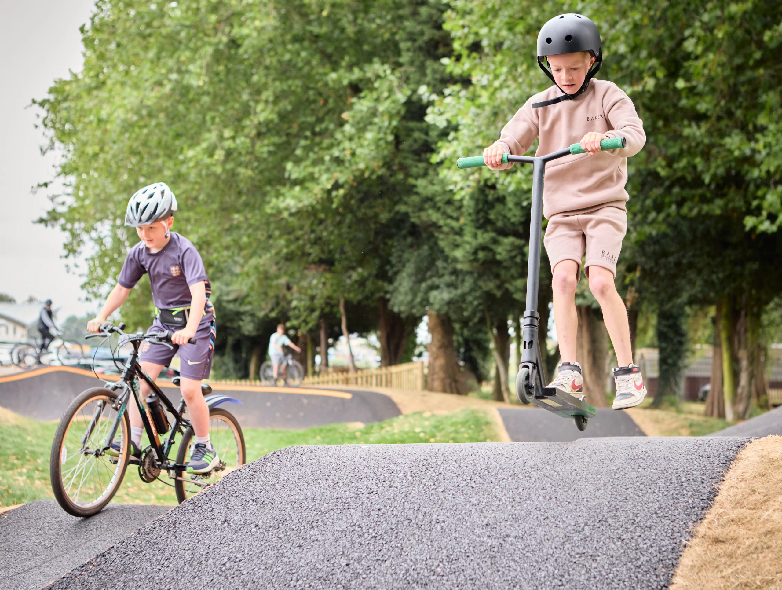 Pump track at Billing Aquadrome for family activity holidays