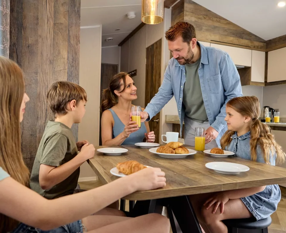 Holiday inspiration showing family at Billing Aquadrome holiday park in Northampton.