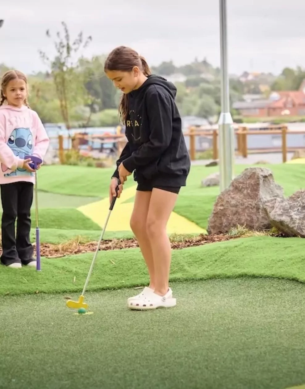Children enjoying a round of Himalayan adventure golf at Billing Aquadrome.