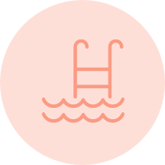 Icon representing free use of Golden Leas’ leisure facilities for holiday home owners at Hollybush farm