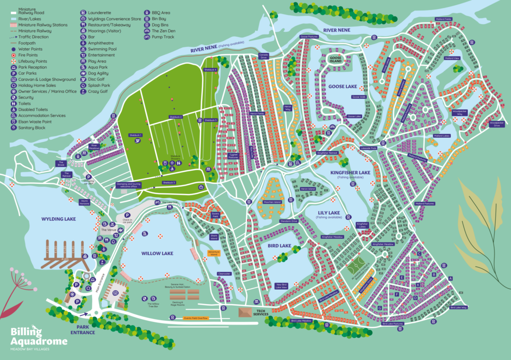 Billing Aquadrome Park Map