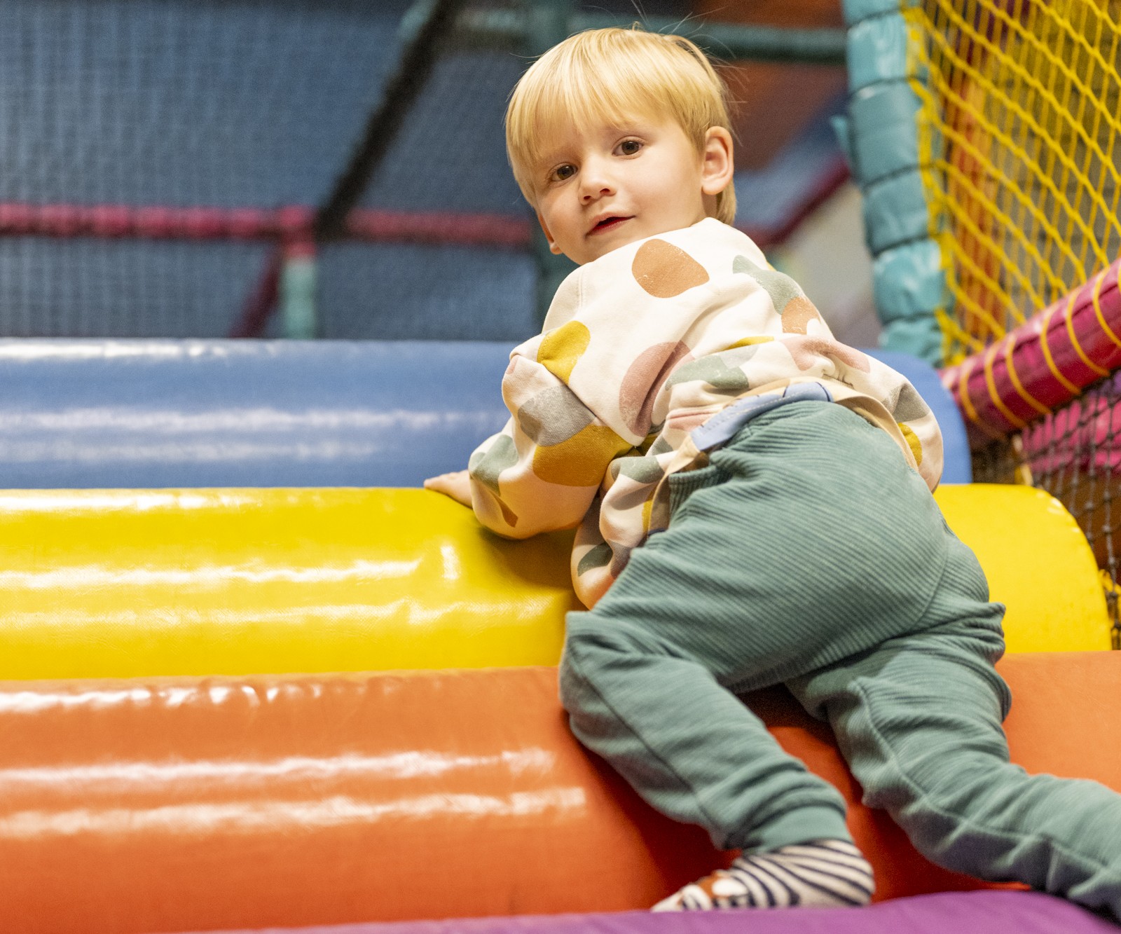 Toddler Enjoying the Soft Play Area at Billing Aquadrome