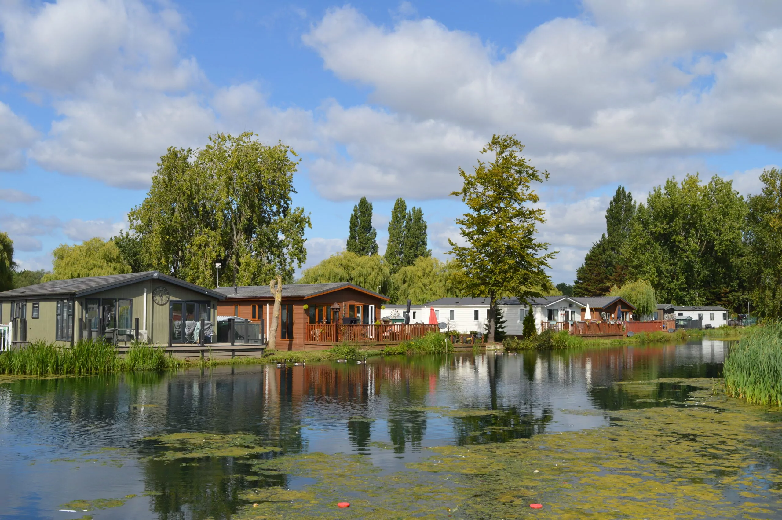 Lakeside lodges at Billing Aquadrome