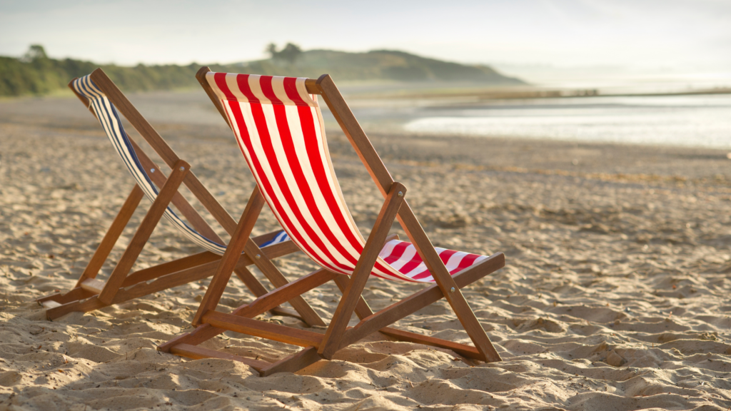 Deckchairs on Hayling Beach