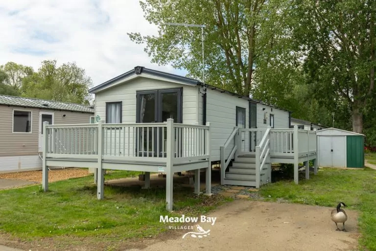 Durable Delta caravan exterior designed for long-lasting family holidays at Meadow Bay Villages