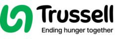 Trussell Trust logo featuring a green interlocking design next to bold black text.