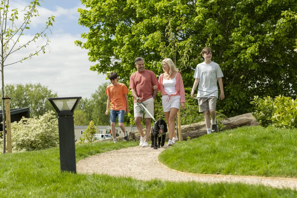 Family enjoying a day out