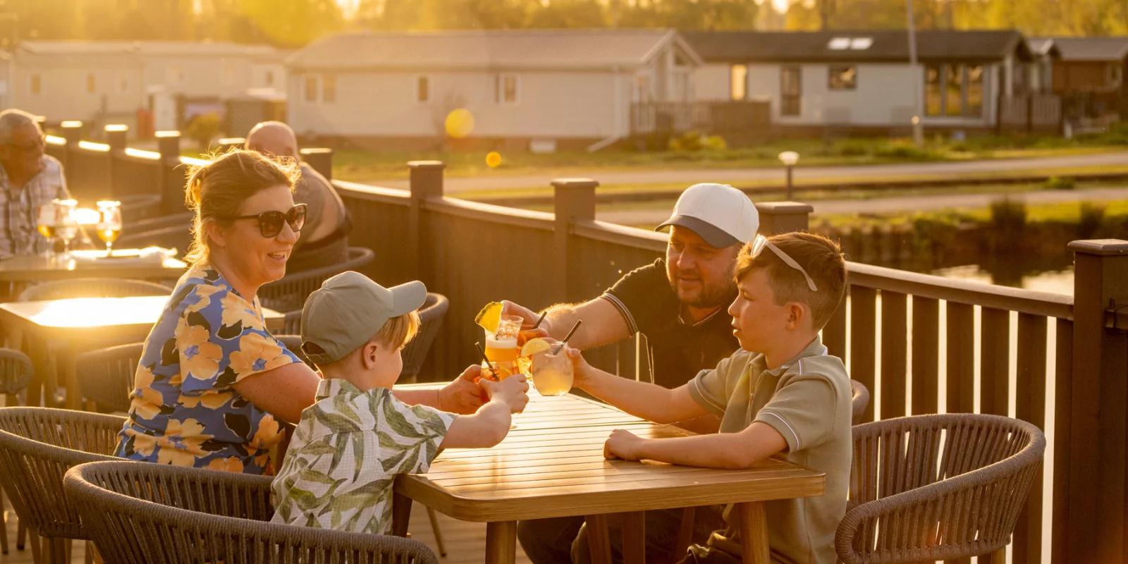 Buying a caravan at Meadow Bay Villages, sunset view